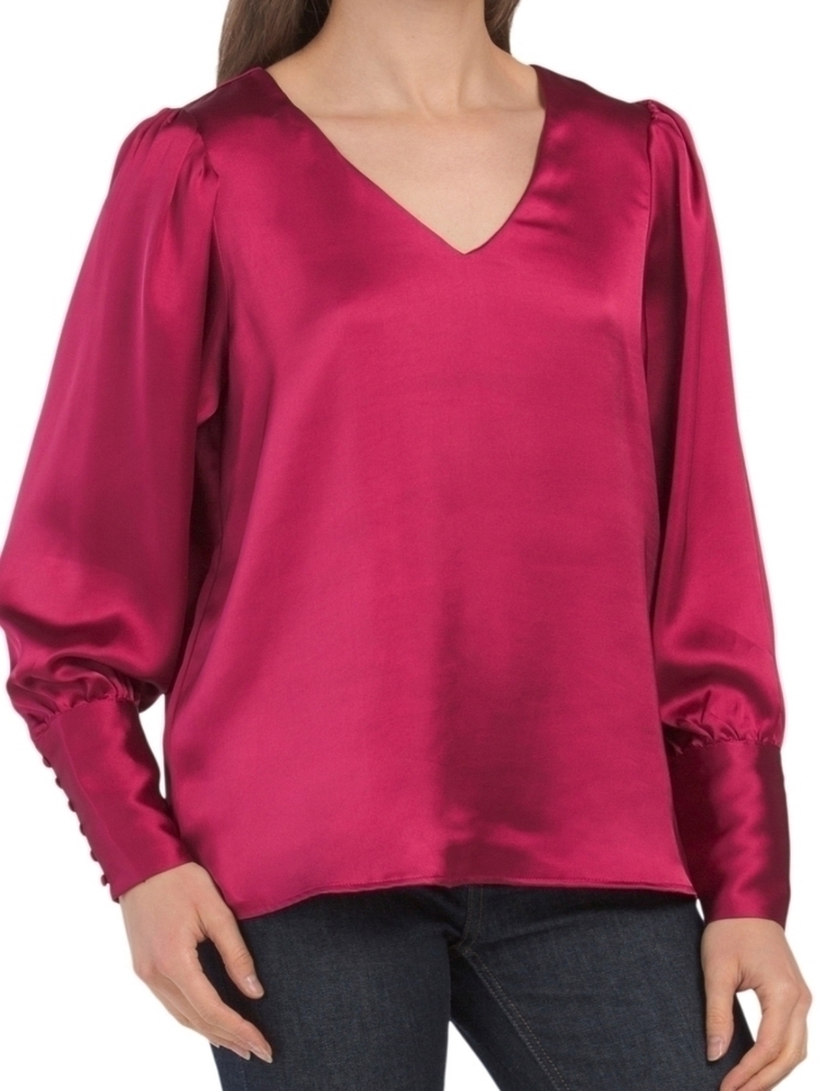 RACHEL Zoe Puff Sleeve Blouse